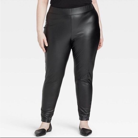 [ava & viv] faux leather leggings - Picture 3 of 3